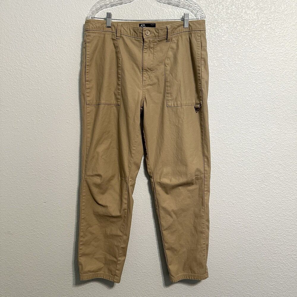 Oakley Pants Mens Size 34 Regular Fit Utility Tan  Chino Athletic Golf